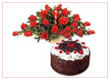 Black Forest and red Roses